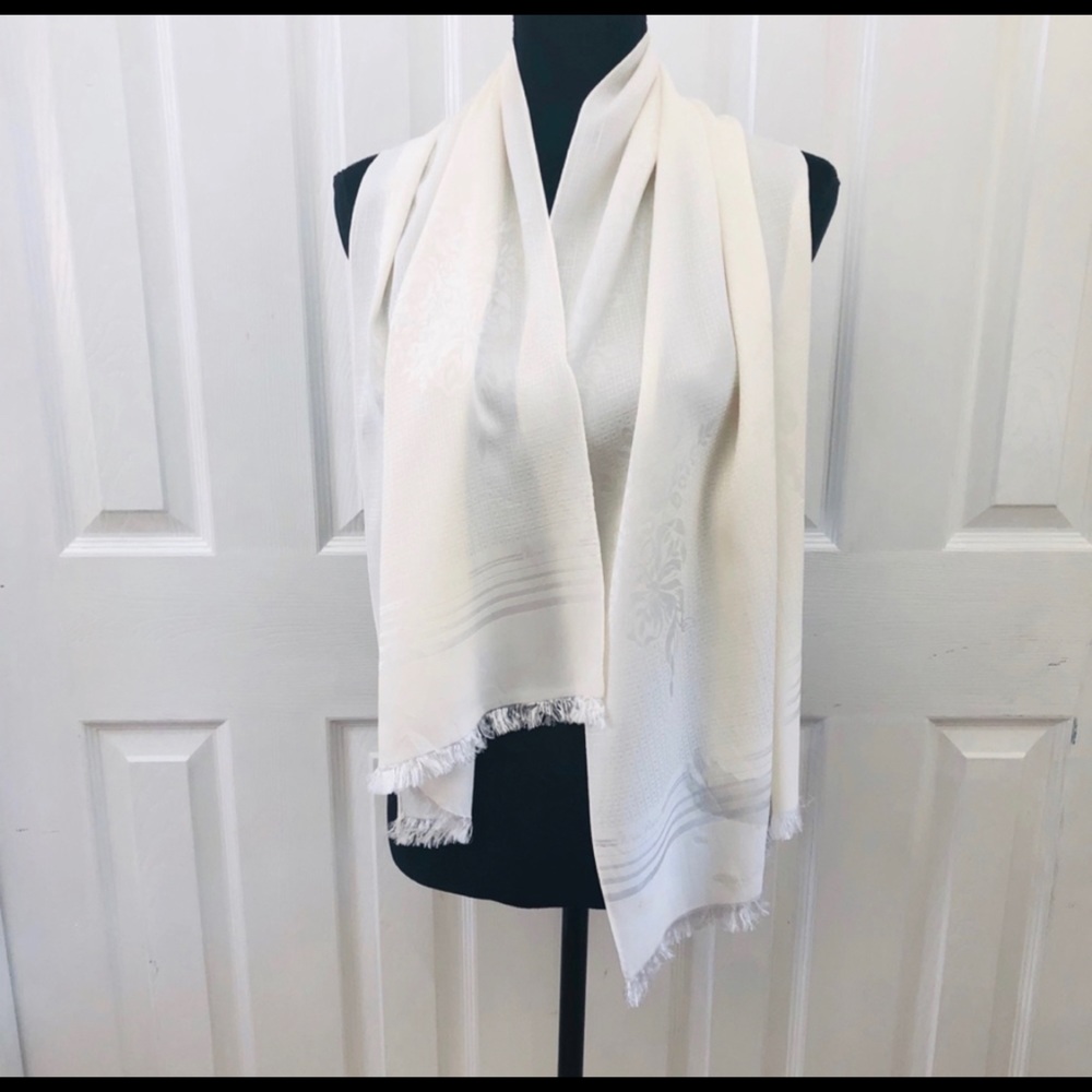 Nina Ricci silk off white scarf